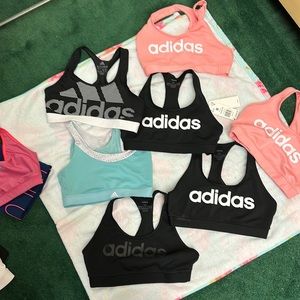 Seven Adidas sports bras, size M medium